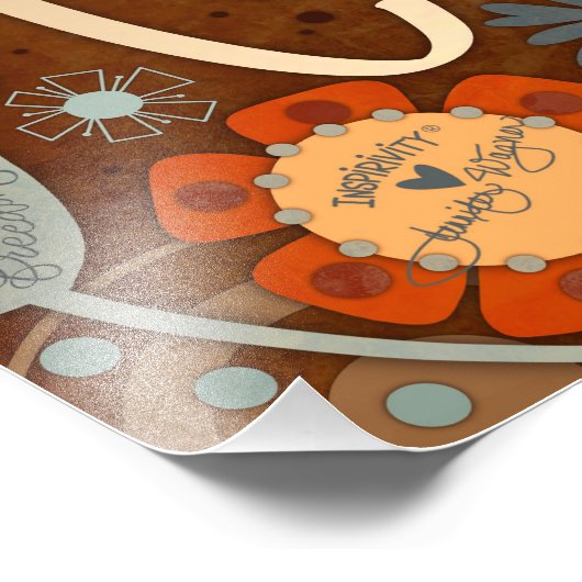 ハート感動的フローラを許可かわいらしする フォトプリント            (角)