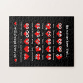 ハート感情、バレンタインパズル ジグソーパズル (横)