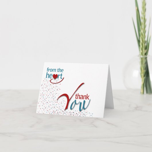 ハート感謝していから！ サンキューカード (正面)