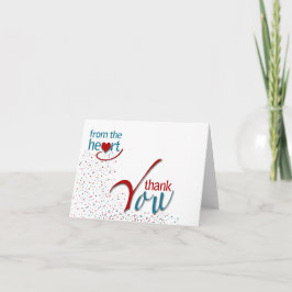 ハート感謝していから！ サンキューカード