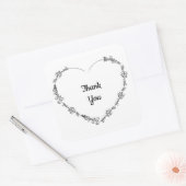 ハート感謝していは、シールまたは封筒用シール スクエアシール (封筒)