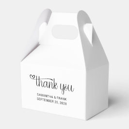 ハート感謝 タイポグラフィ ウェディング フェイバーボックス