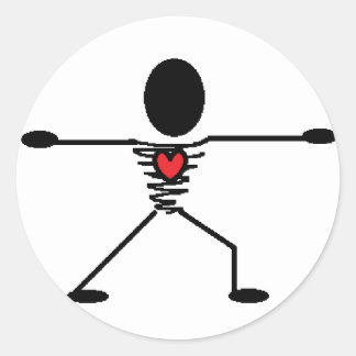 ハート戦士ステッカー ラウンドシール