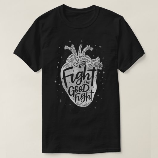 ハート戦士(CHD認識度)クラシックTシャツ.png Tシャツ (デザイン正面)