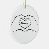 ハート手のオーナメント セラミックオーナメント (右)