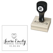 ハート手描きブライダルシャワー有利ゴム印 ラバースタンプ (押印)