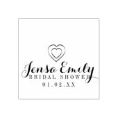 ハート手描きブライダルシャワー有利ゴム印 ラバースタンプ (インプリント)