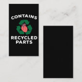 ハート手術を克服したバイパスオープンハート復旧 名刺 (正面/裏面)