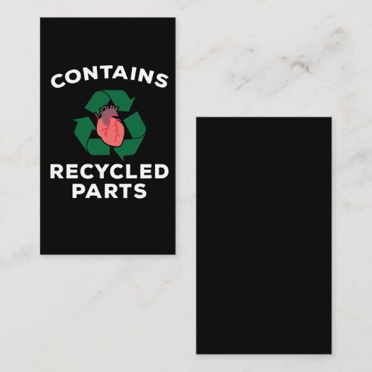 ハート手術を克服したバイパスオープンハート復旧 名刺 (正面/裏面)