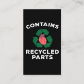 ハート手術を克服したバイパスオープンハート復旧 名刺 (正面)