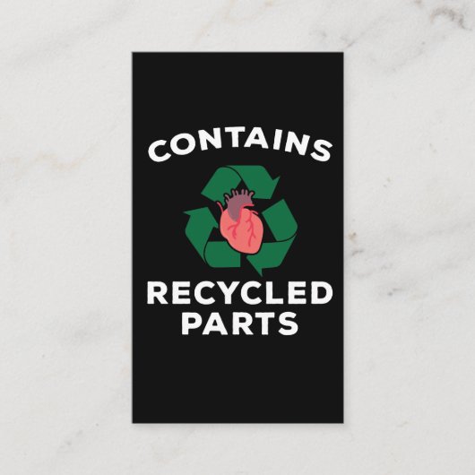 ハート手術を克服したバイパスオープンハート復旧 名刺 (正面)