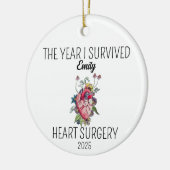 ハート手術オーナメント、ハート戦士クリスマス セラミックオーナメント (左)