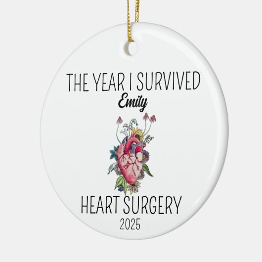 ハート手術オーナメント、ハート戦士クリスマス セラミックオーナメント (左)