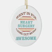 ハート手術回復ユーモア セラミックオーナメント (右)