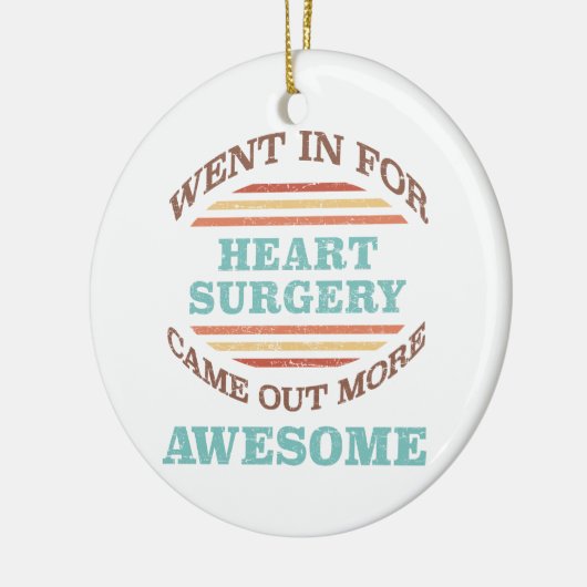 ハート手術回復ユーモア セラミックオーナメント (左)