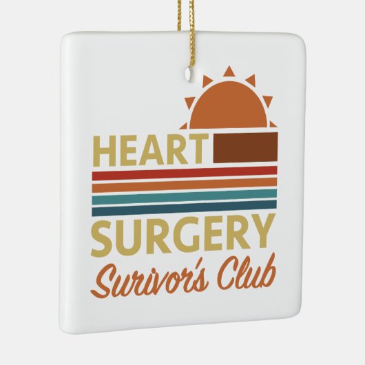 ハート手術回復ユーモア セラミックオーナメント (右)