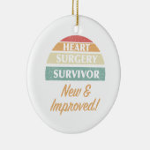 ハート手術生存者のユーモア セラミックオーナメント (右)