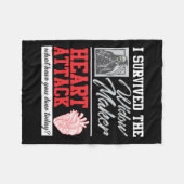 ハート手術生存者の未亡人メーカーハート攻撃 フリースブランケット (正面(横))