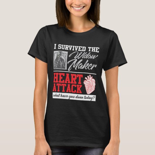 ハート手術生存者の未亡人メーカーハート攻撃 Tシャツ (正面)