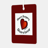 ハート手術生存金属オーナメント メタルオーナメント (正面左)