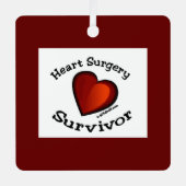 ハート手術生存金属オーナメント メタルオーナメント (正面)