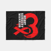 ハート手術Byp認識度ハートハート手術 フリースブランケット (正面(横))