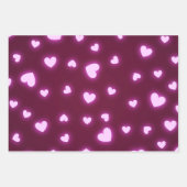 ハート折り返し紙シートセット ラッピングペーパーシート (正面3)