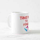 ハート抱擁マグカップ コーヒーマグカップ (正面左)