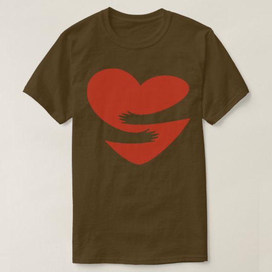 ハート抱擁 Tシャツ (デザイン正面)