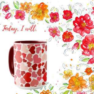 ハート抽象芸術バックグラウンドデザインMag マグカップ