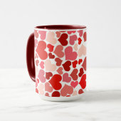 ハート抽象芸術モダンバックグラウンドデザインMag マグカップ (正面左)