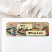 ハート抽象芸術住所 シール (インサイチュ)