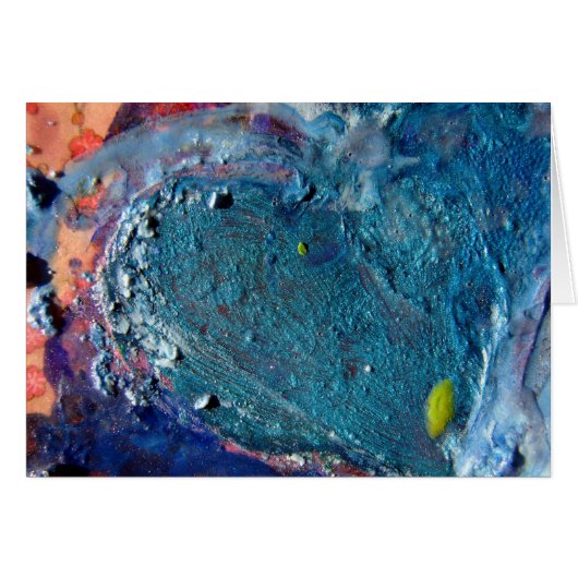 ハート抽象芸術溶融クレヨンコラージュ (正面横)