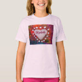 ハート指絵を描 Tシャツ (正面)