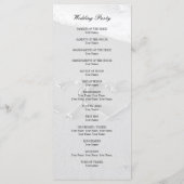 ハート描のビーチ結婚式プログラム プログラム (裏面)