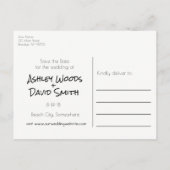 ハート描を砂で日付はがきを保存する 案内ポストカード (裏面)