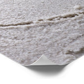 ハート描インサンドビーチwヒトデテンプレート ポスター (角)