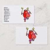 ハート攻撃おもしろい漫画 名刺 (正面/裏面)