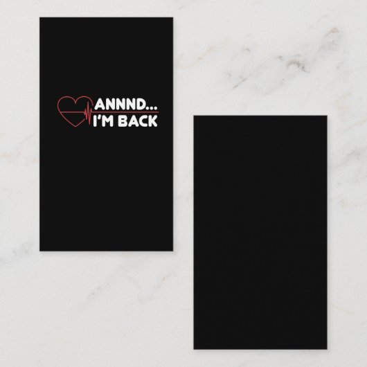 ハート攻撃の生存者の回復が良い贈り物を受け取る 名刺 (正面/裏面)