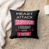 ハート攻撃の生存者、私は戦って私は勝った クッション (ブランケット)