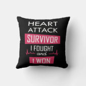 ハート攻撃の生存者、私は戦って私は勝った クッション (裏面)