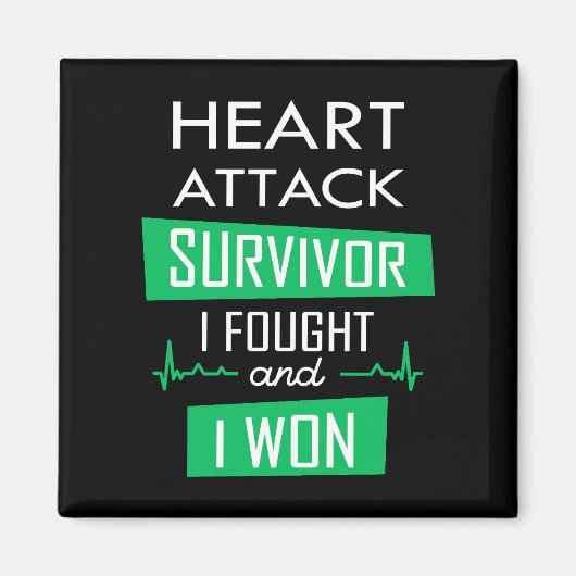 ハート攻撃の生存者、私は戦って私は勝った マグネット (正面)