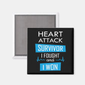 ハート攻撃の生存者、私は戦って私は勝った マグネット (正面/裏面)