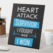 ハート攻撃の生存者、私は戦って私は勝った 台座サイン (インサイチュ)
