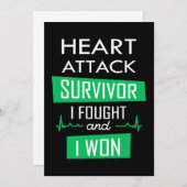 ハート攻撃の生存者、私は戦って私は勝った 招待状 (正面/裏面)
