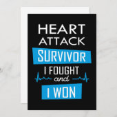 ハート攻撃の生存者、私は戦って私は勝った 招待状 (正面/裏面)