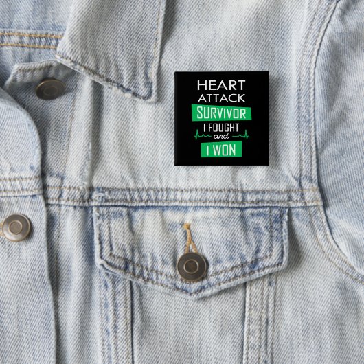 ハート攻撃の生存者、私は戦って私は勝った 缶バッジ (インサイチュ)