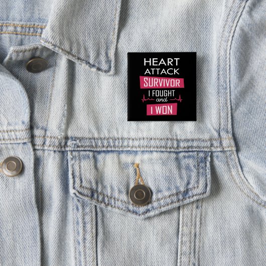 ハート攻撃の生存者、私は戦って私は勝った 缶バッジ (インサイチュ)
