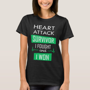 ハート攻撃の生存者、私は戦って私は勝った Tシャツ