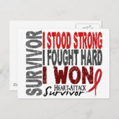 ハート攻撃を克服した4ハート病 ポストカード (正面/裏面)